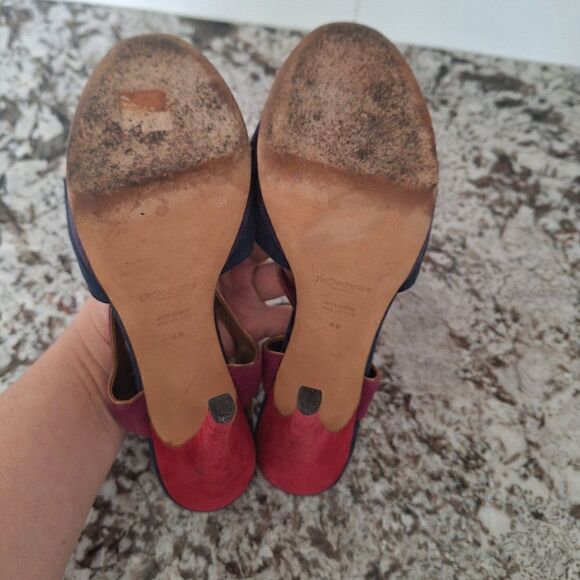Yves Saint Laurent straps platform sandal multi color size 40 - Picture 9 of 13